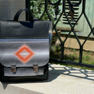Leather Black Geometry Bag
