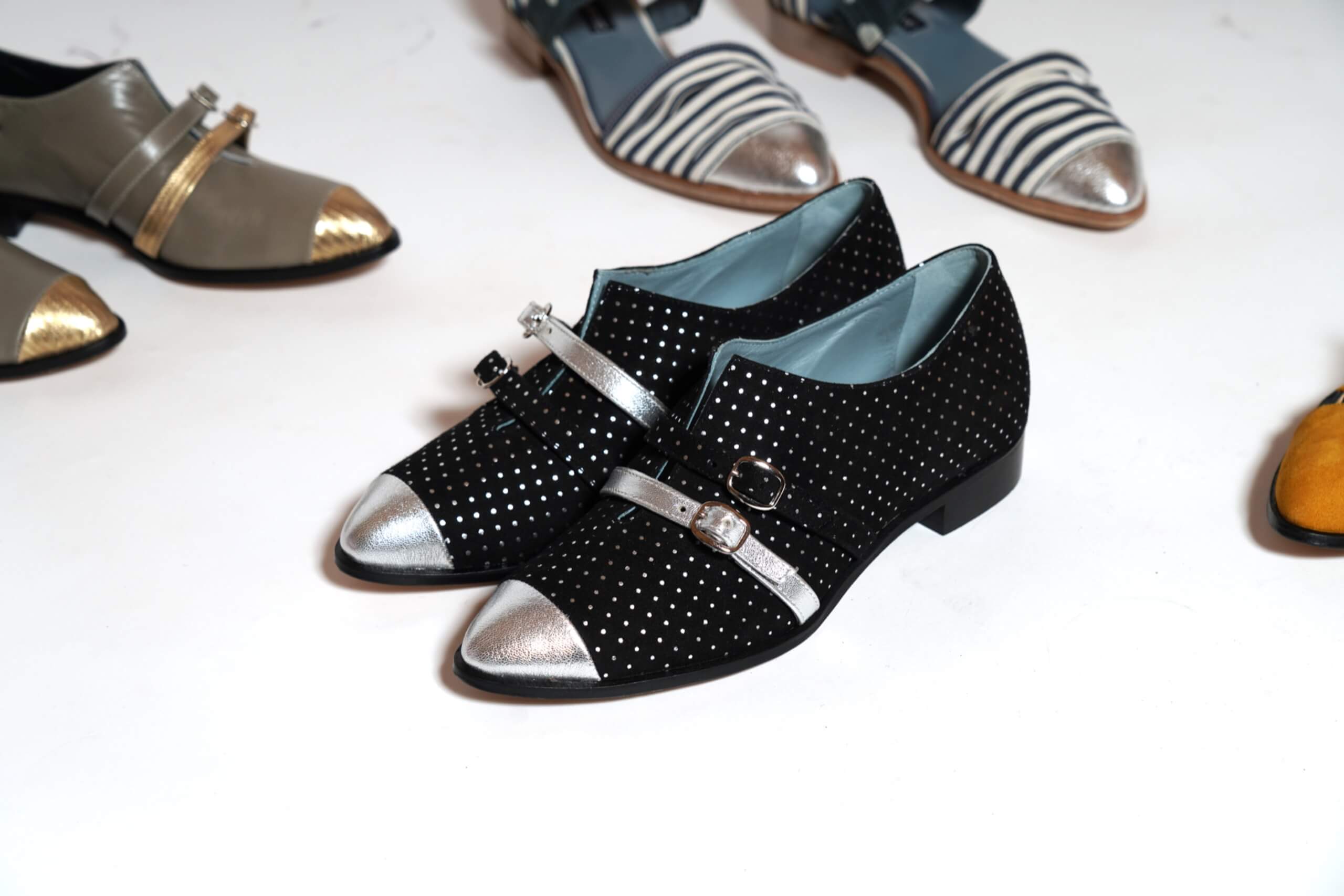 Wall Street Silver Dots - Ana Popović Shoes