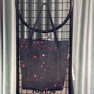 Capri Leather Shopper ~ Black Salmon Spots