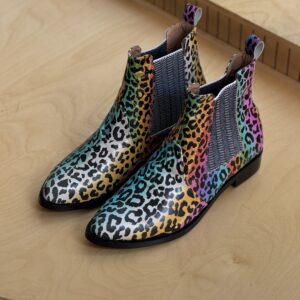 Chelsea Boot ~ Leopard Rainbow