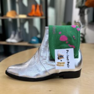 Green - Hot Pink Socks