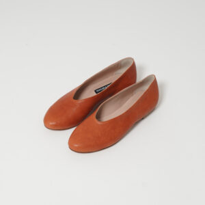 Lolita ~ Orange Leather Flats