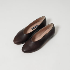 braon kožne baletanke ručno izrađene ravne cipele