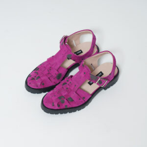 Bali Fisherman Sandal ~ Pink Grey Splash