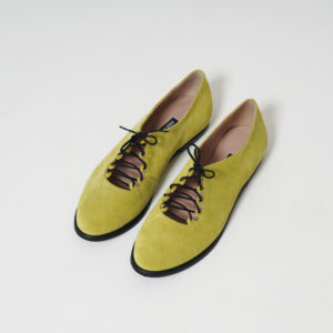 Allegra ~ Lime Lace-up Flats
