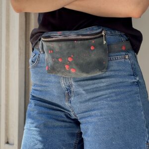 Grey Red Splash~Belt Bag