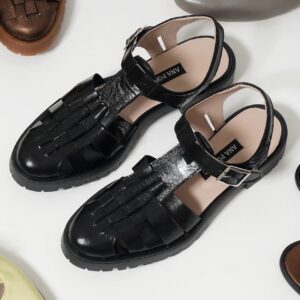 Bali Fisherman Sandal ~ Black Leather